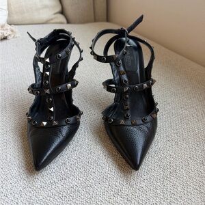 Valentino Rockstud Cage T-strap Pumps